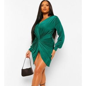 Twist Plunge Dress
